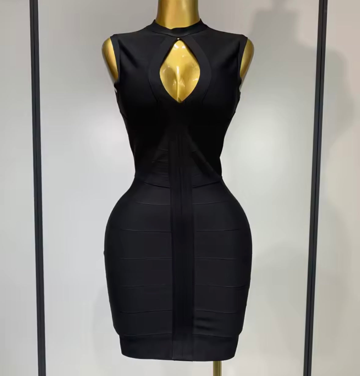Sexy Sleeveless Hollow Out Bandage Short Dress
