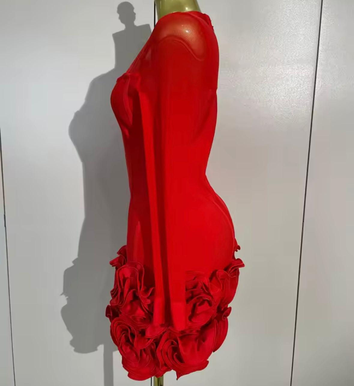 Sexy Full Sleeve Floral Bandage Dress