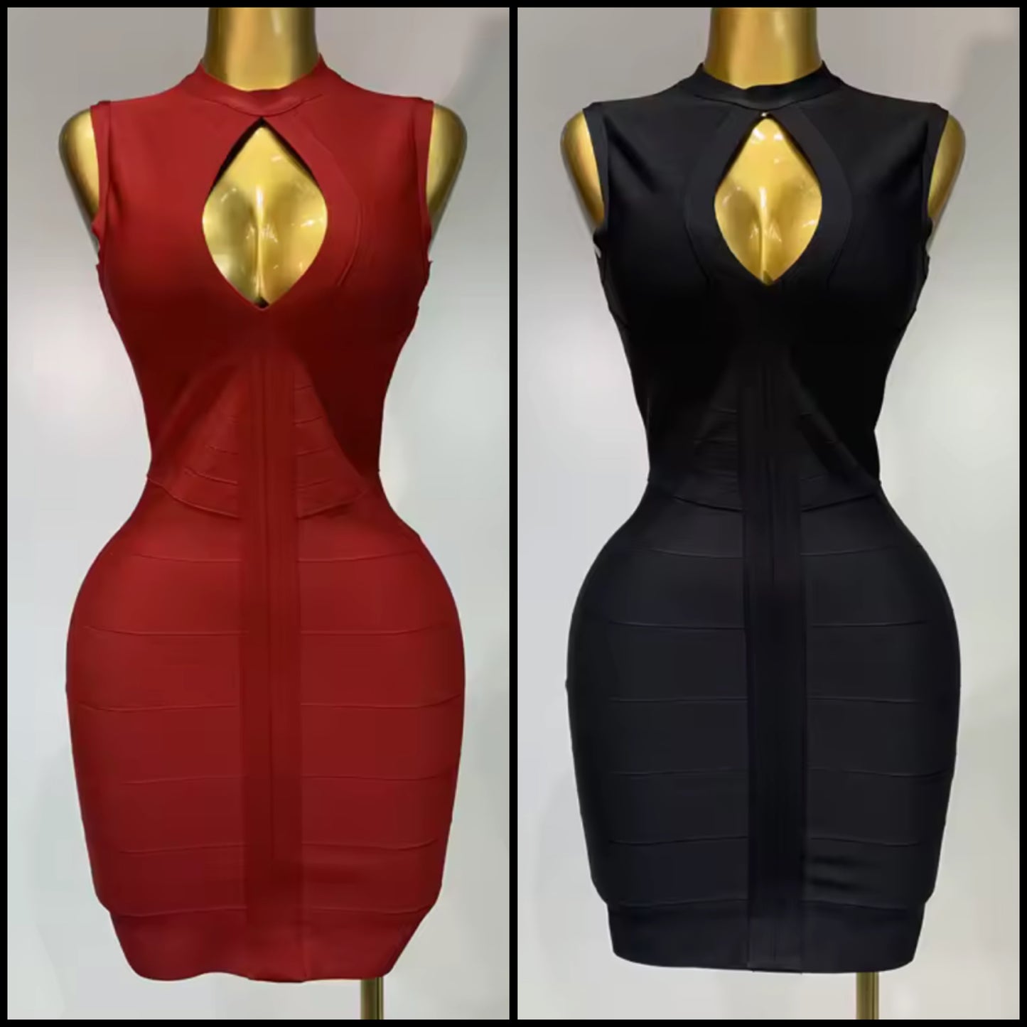 Sexy Sleeveless Hollow Out Bandage Short Dress