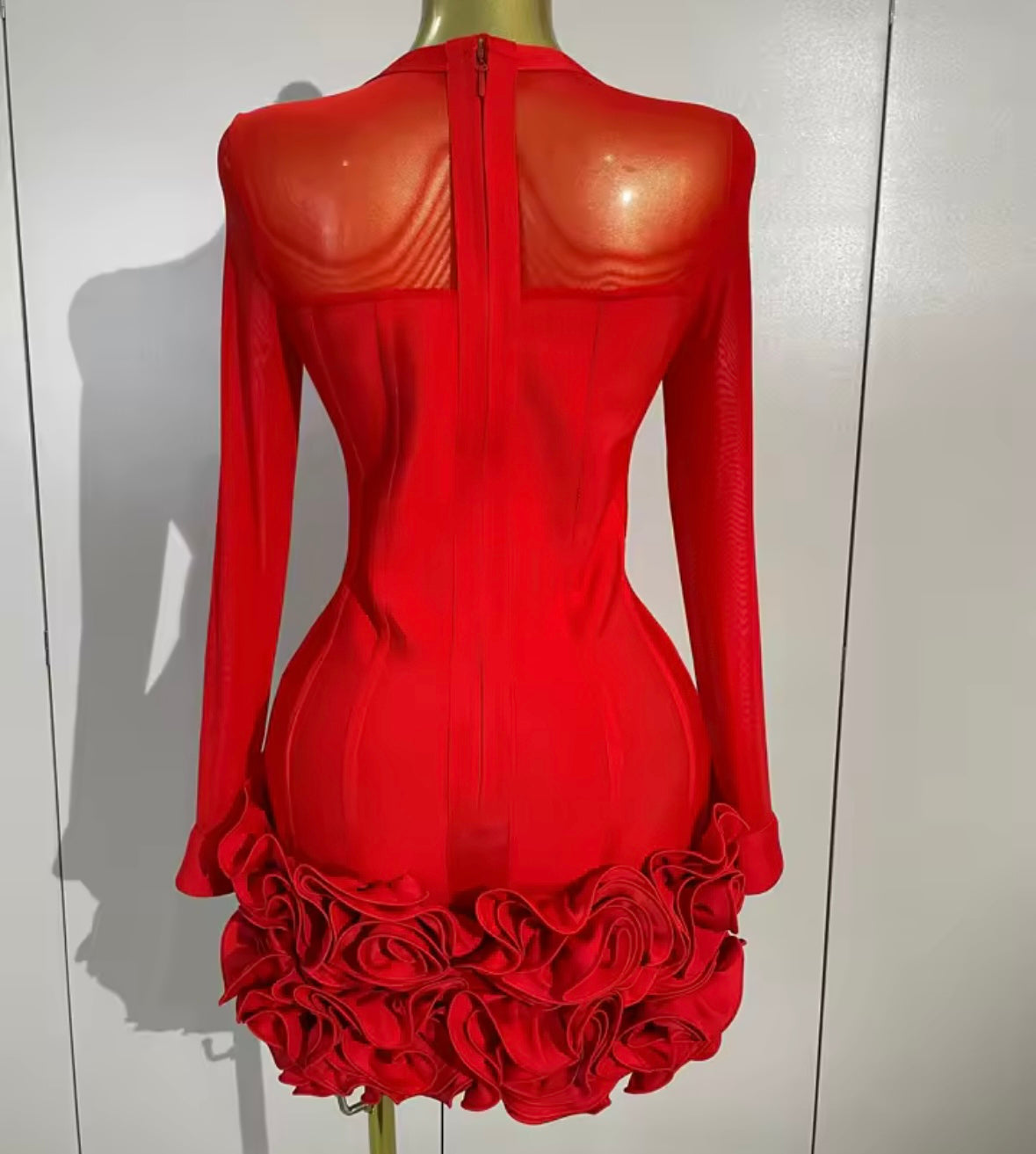 Sexy Full Sleeve Floral Bandage Dress