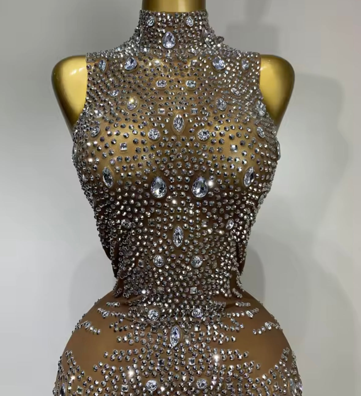 Rhinestone Embellishment Sleeveless Sexy Jumpsuit