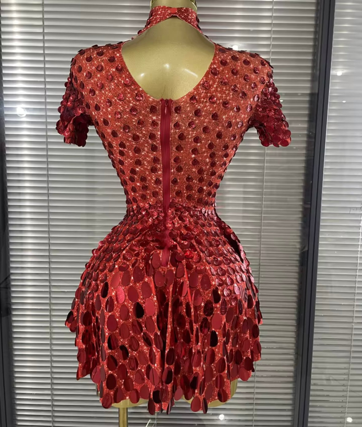 Sexy Sequins Short Sleeve Dress