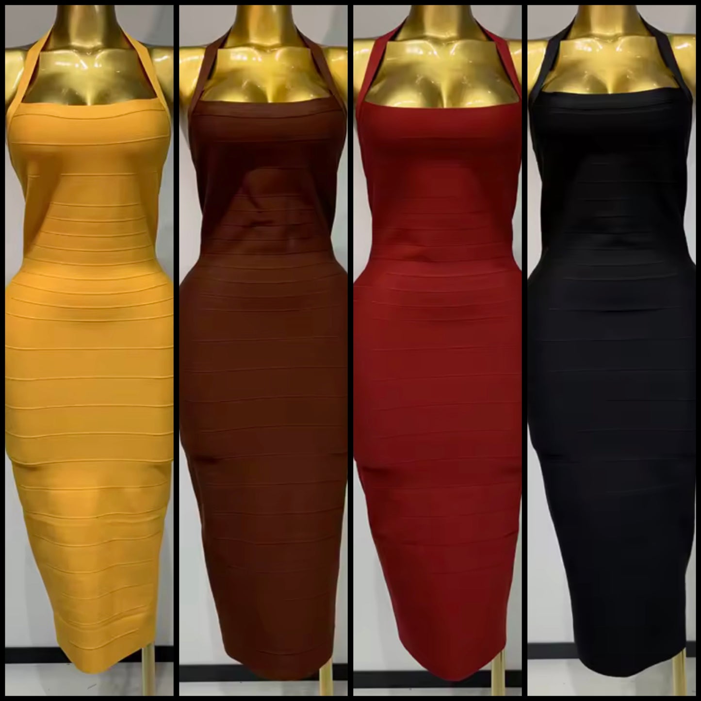 Sexy Halter Sleeveless Bandage Dress