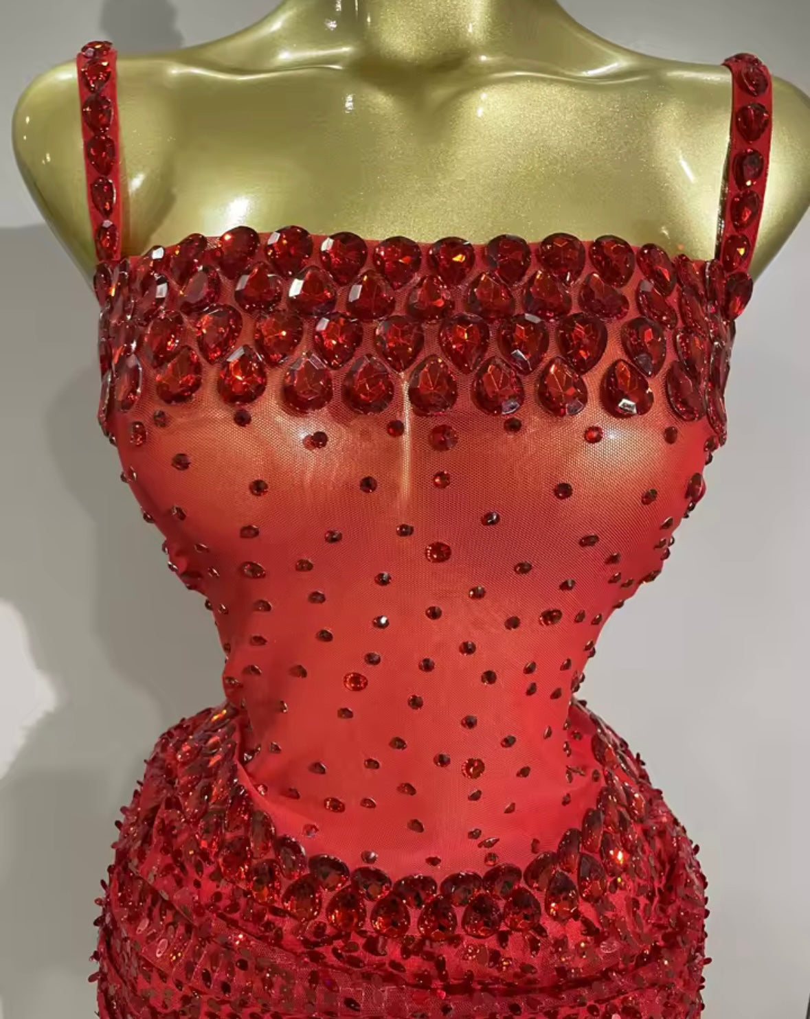 Sexy Sleeveless Crystal Sequins Maxi Dress