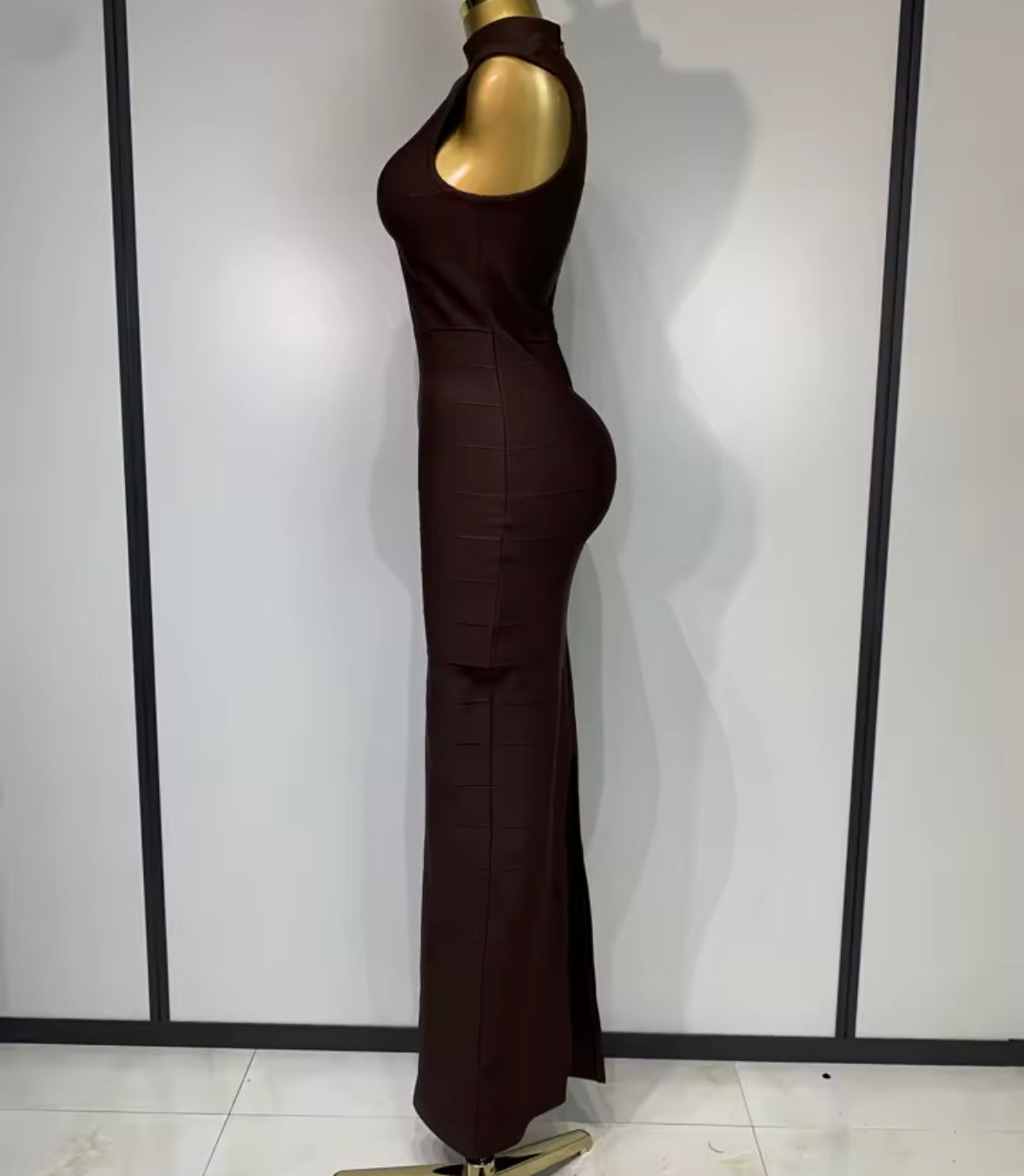 Elegant Sleeveless Bandage Maxi Dress
