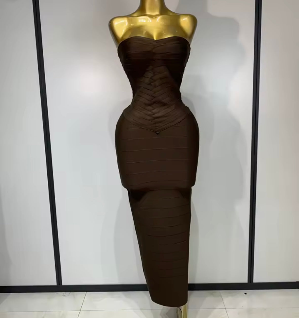 Sexy Strapless Bandage Maxi Dress