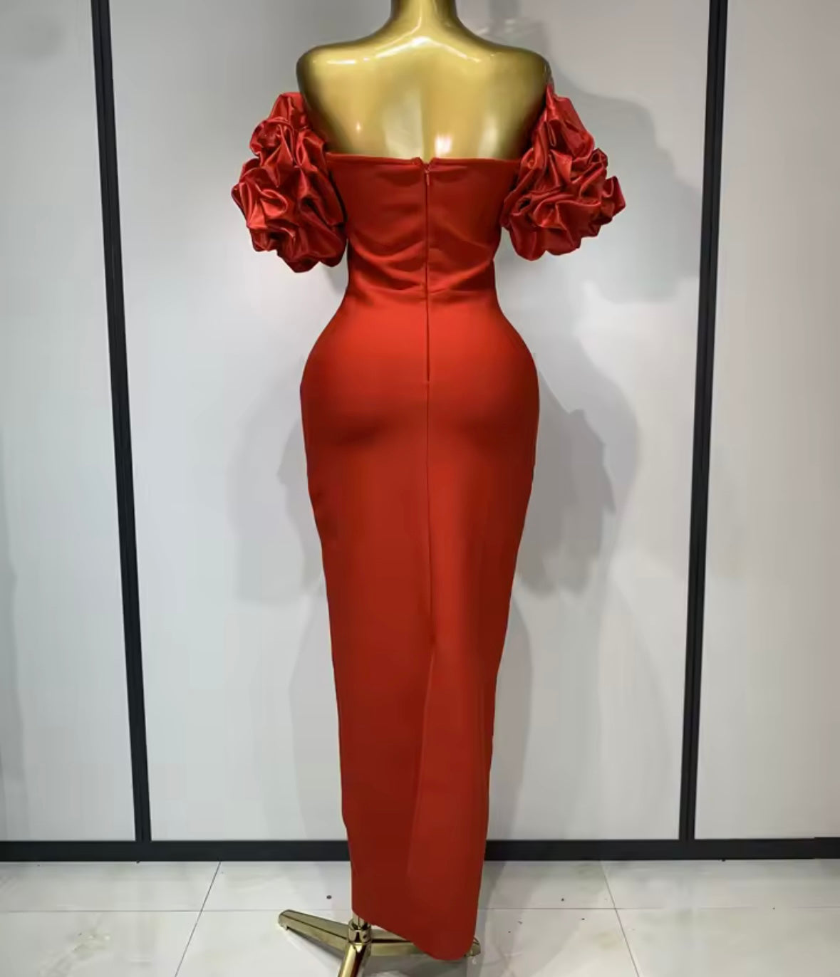 Strapless Pearl Elegant Maxi Dress