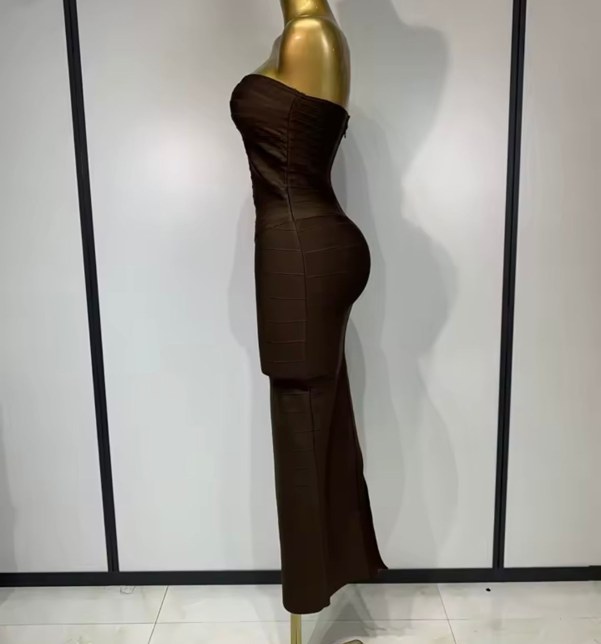 Sexy Strapless Bandage Maxi Dress