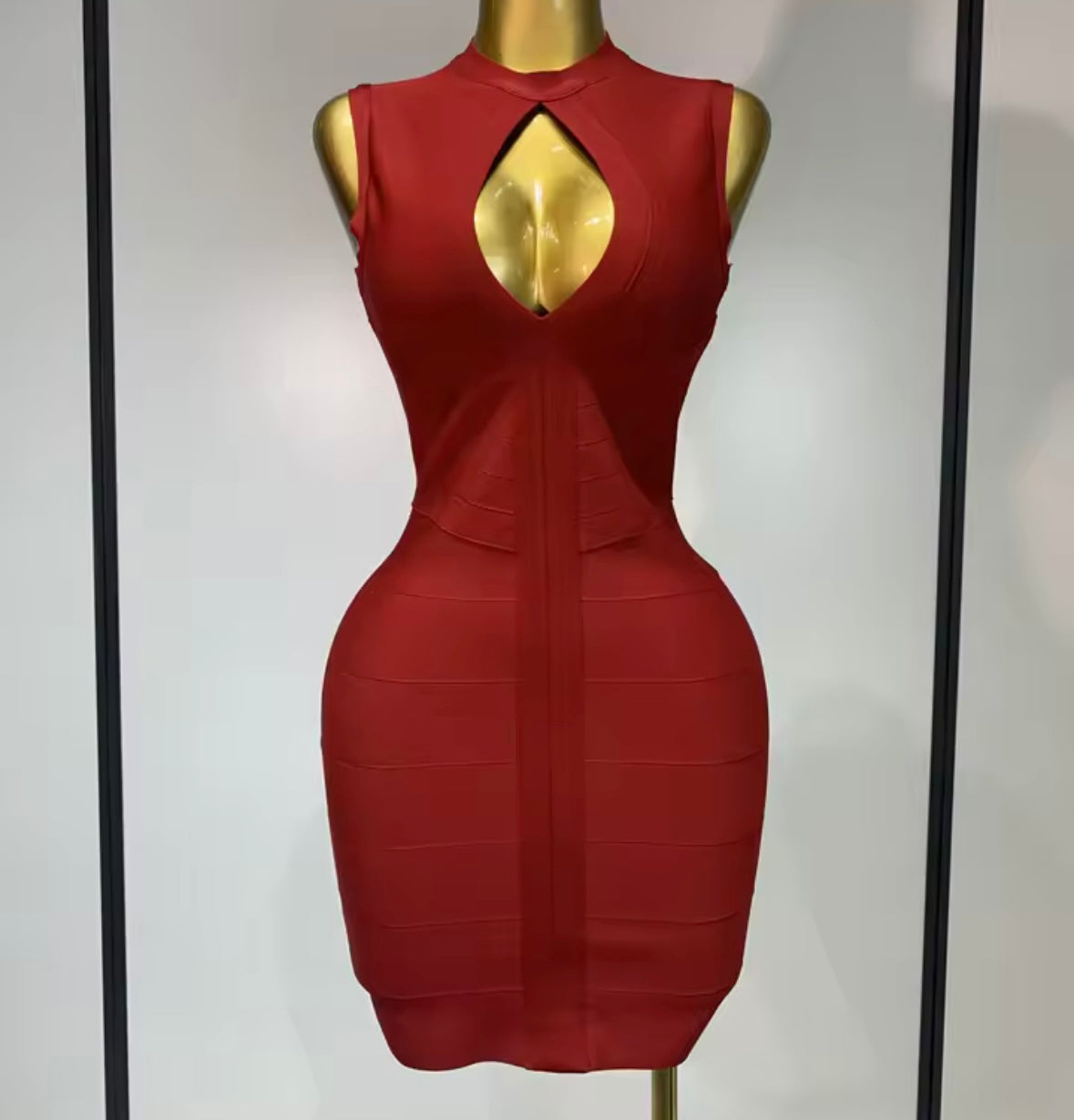 Sexy Sleeveless Hollow Out Bandage Short Dress