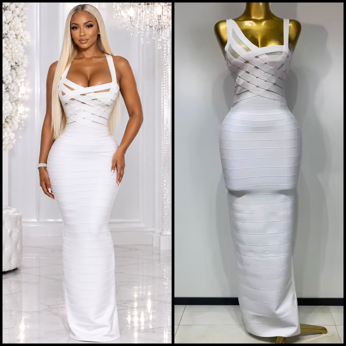 Sexy Sleeveless Bandage Maxi Dress